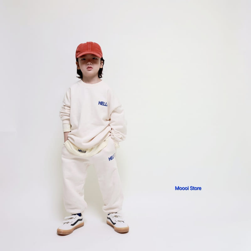 Mooi Store - Korean Children Fashion - #stylishchildhood - Hello Top Bottom Set - 2