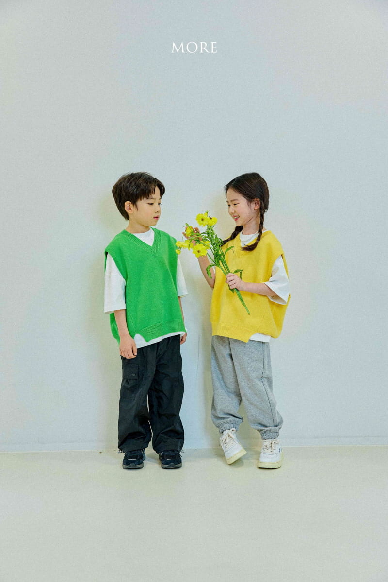 More - Korean Children Fashion - #Kfashion4kids - Slit V Neck Knit Vest - 9