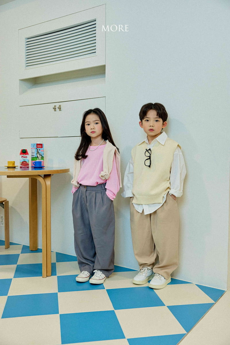 More - Korean Children Fashion - #childrensboutique - Slit V Neck Knit Vest - 2