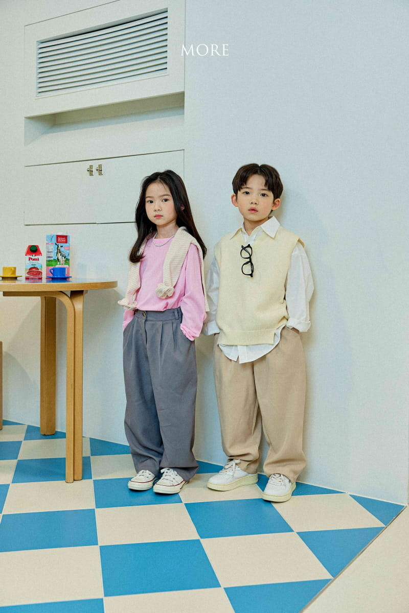More - Korean Children Fashion - #designkidswear - Slit V Neck Knit Vest - 4