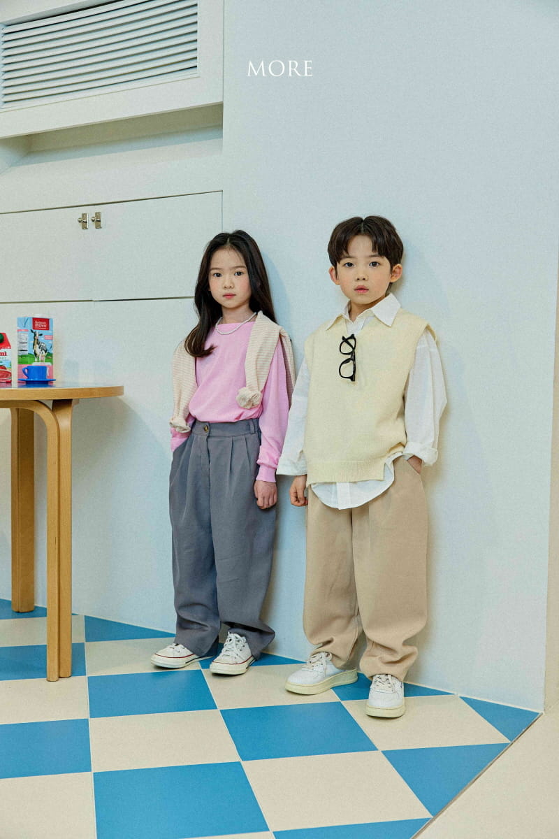 More - Korean Children Fashion - #fashionkids - Slit V Neck Knit Vest - 5