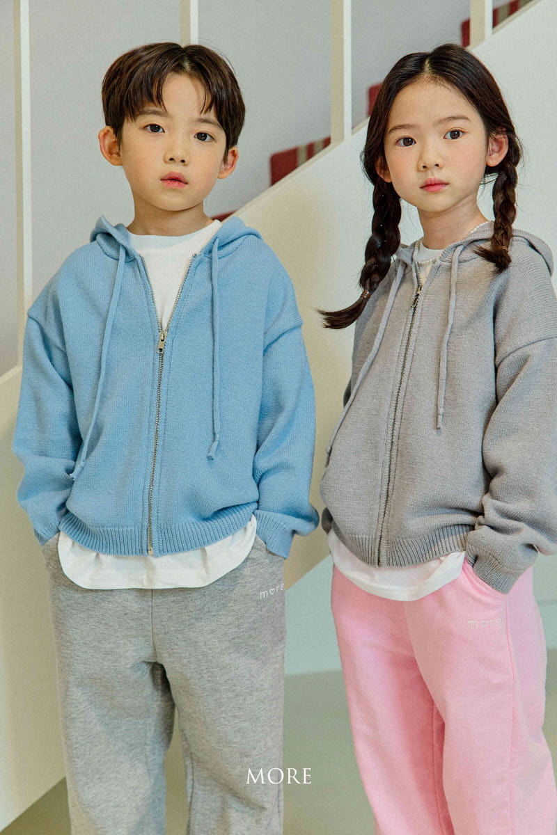 More - Korean Children Fashion - #kidsstore - Zip-up Hoody Knit Tee - 6