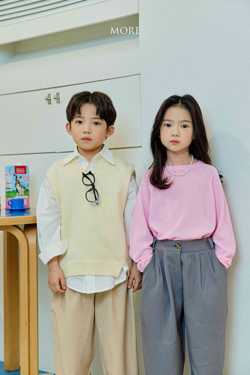 More - Korean Children Fashion - #kidzfashiontrend - Slit V Neck Knit Vest - 8