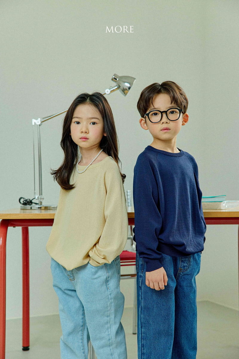 More - Korean Children Fashion - #littlefashionista - Crew Neck Knit Tee - 6