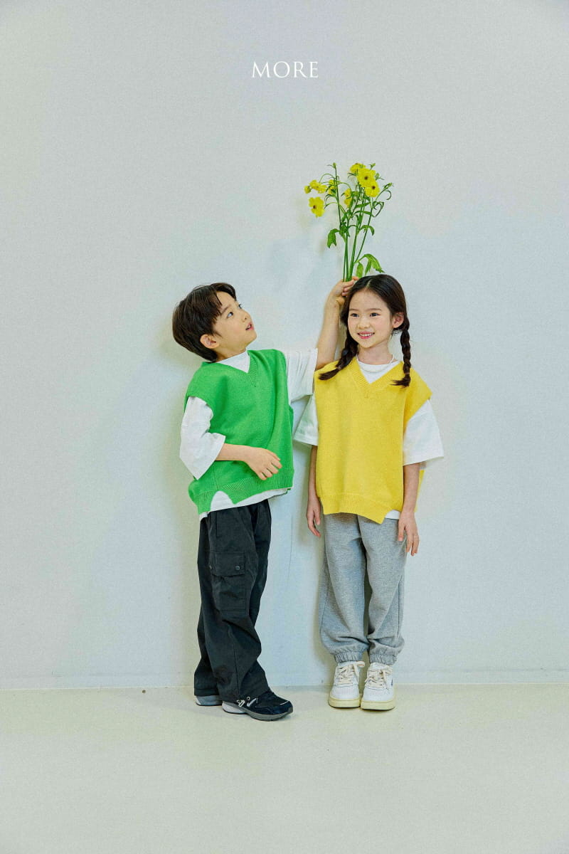 More - Korean Children Fashion - #magicofchildhood - Slit V Neck Knit Vest - 11