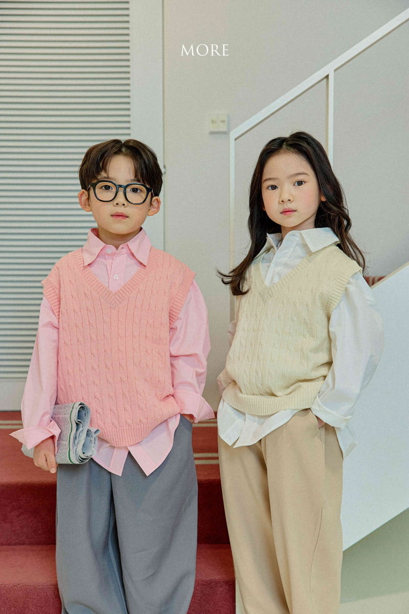 More - Korean Children Fashion - #magicofchildhood - Po Cable Vest - 5
