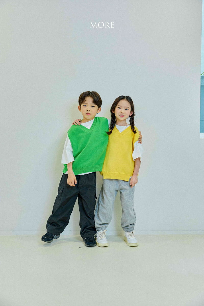 More - Korean Children Fashion - #minifashionista - Slit V Neck Knit Vest - 12