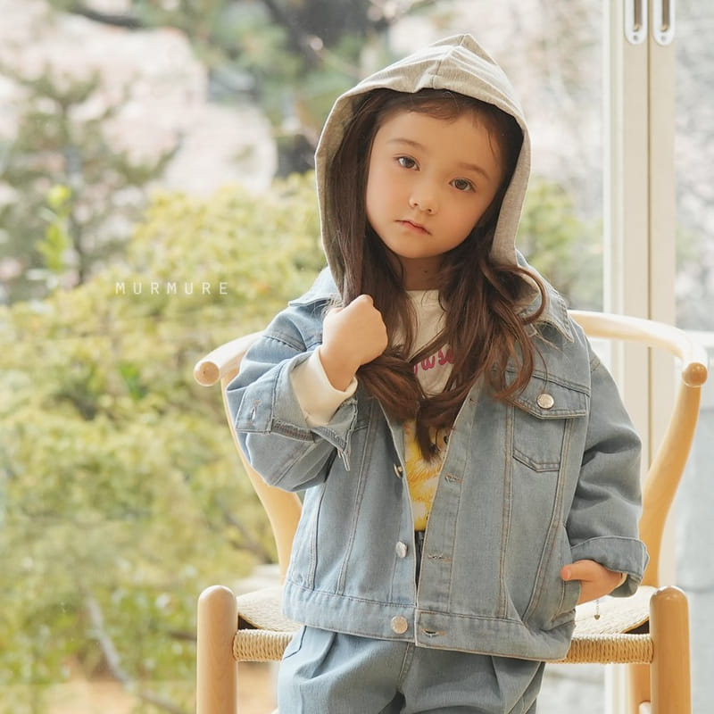 Murmure - Korean Children Fashion - #Kfashion4kids - Hoody Denim Jacket - 3