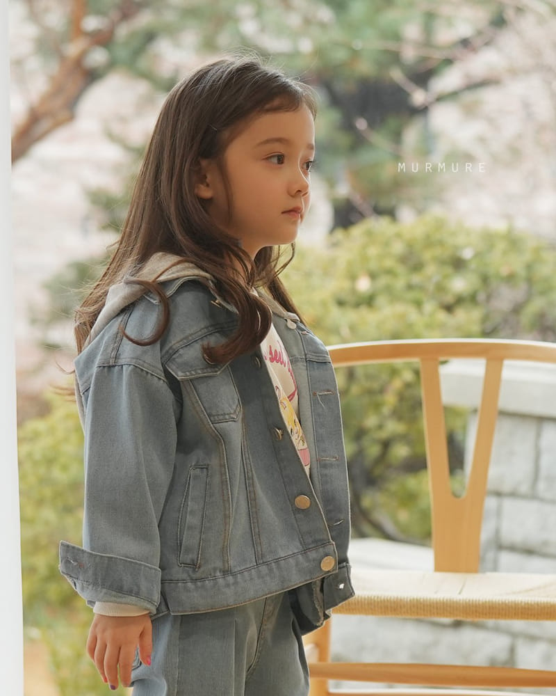 Murmure - Korean Children Fashion - #childofig - Hoody Denim Jacket - 9