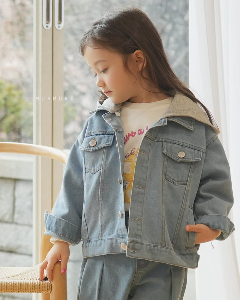 Murmure - Korean Children Fashion - #childrensboutique - Hoody Denim Jacket - 10