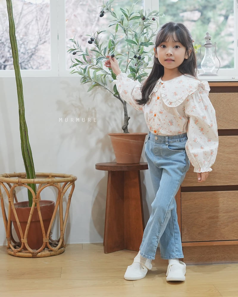Murmure - Korean Children Fashion - #childrensboutique - Flower Collar Blouse