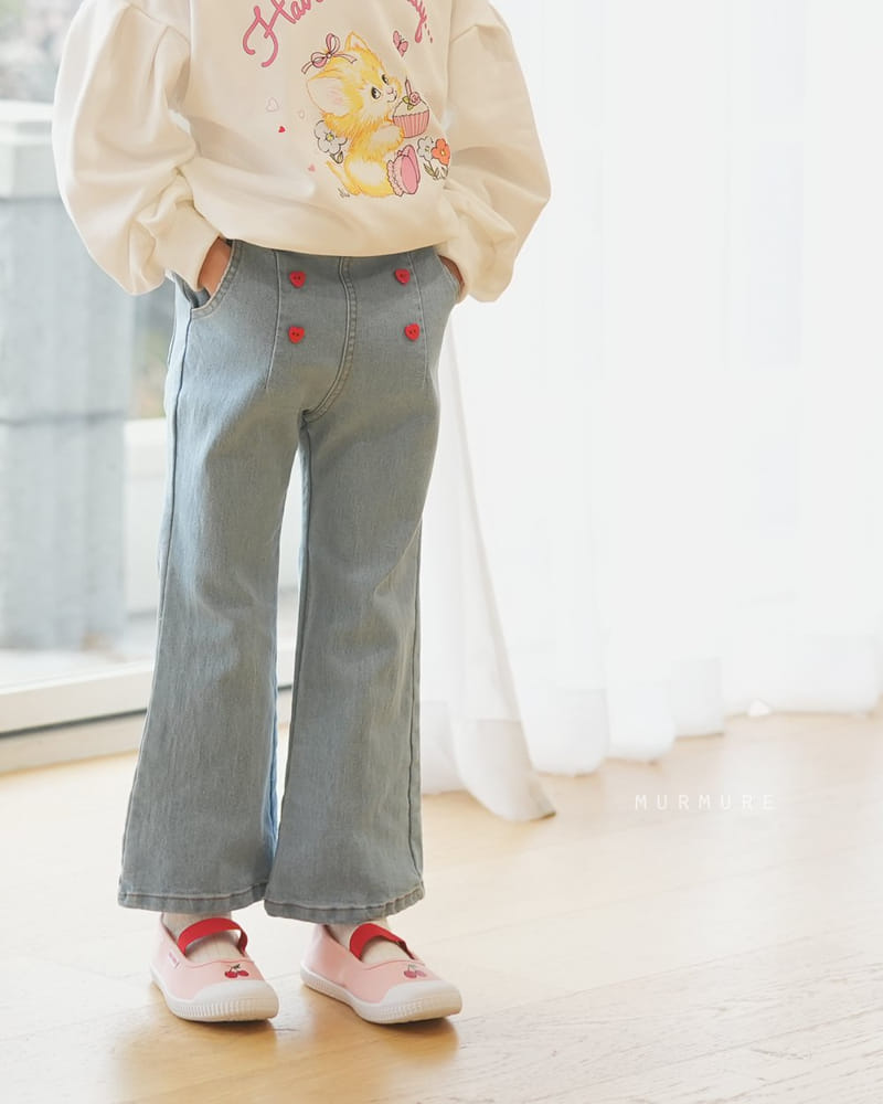 Murmure - Korean Children Fashion - #designkidswear - Heart Bootscut Jeans - 7