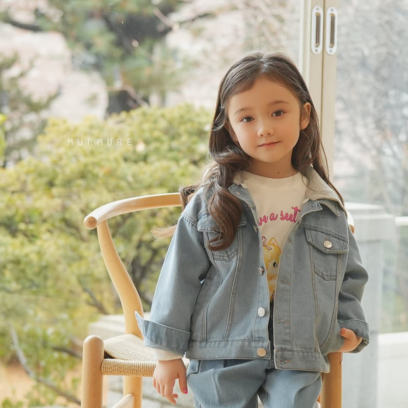Murmure - Korean Children Fashion - #designkidswear - Hoody Denim Jacket - 11