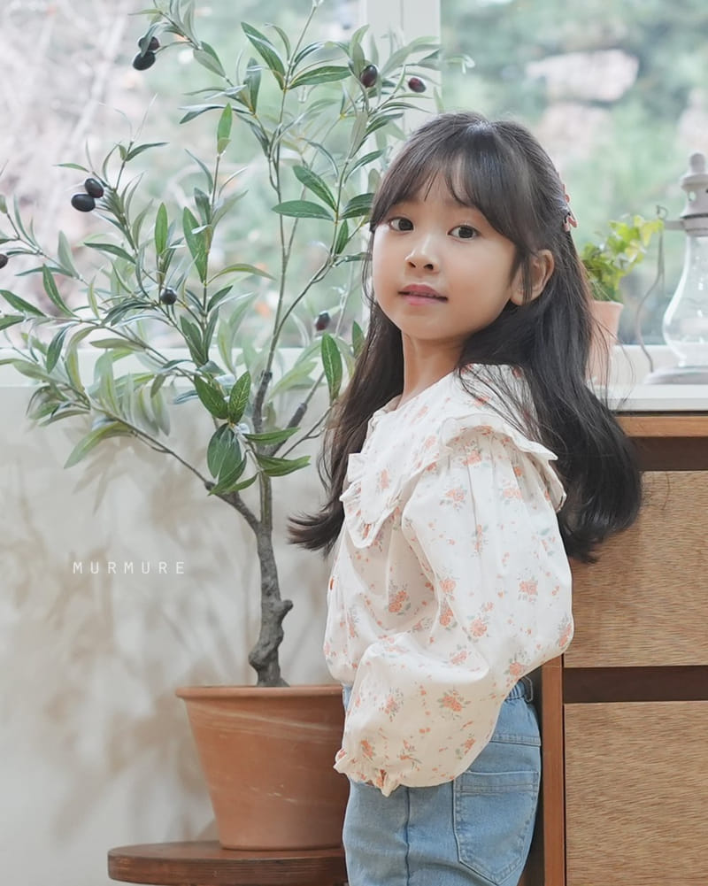 Murmure - Korean Children Fashion - #designkidswear - Flower Collar Blouse - 2