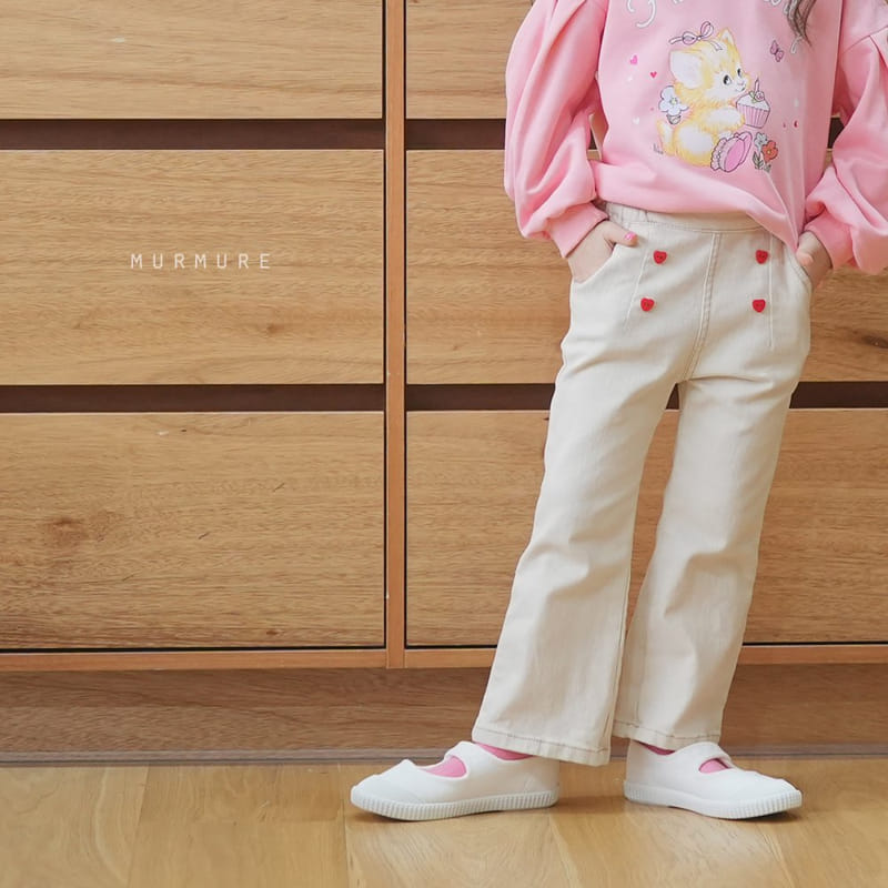 Murmure - Korean Children Fashion - #fashionkids - Heart Bootscut Jeans - 9