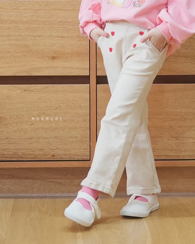 Murmure - Korean Children Fashion - #kidsstore - Heart Bootscut Jeans - 11