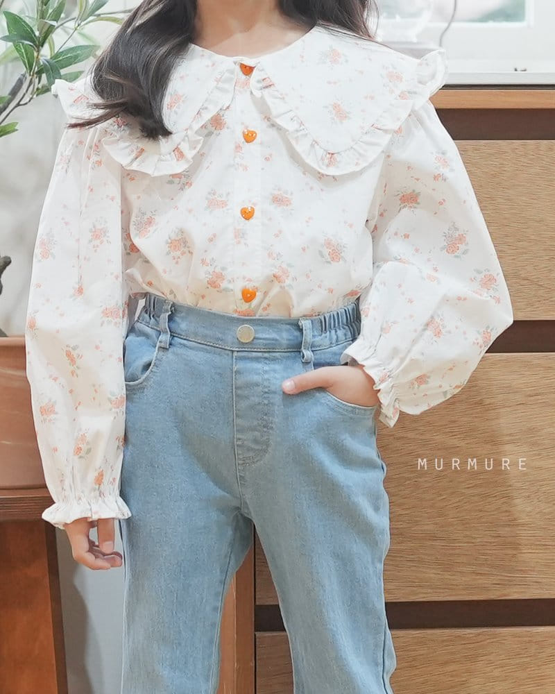 Murmure - Korean Children Fashion - #kidsstore - Flower Collar Blouse - 6