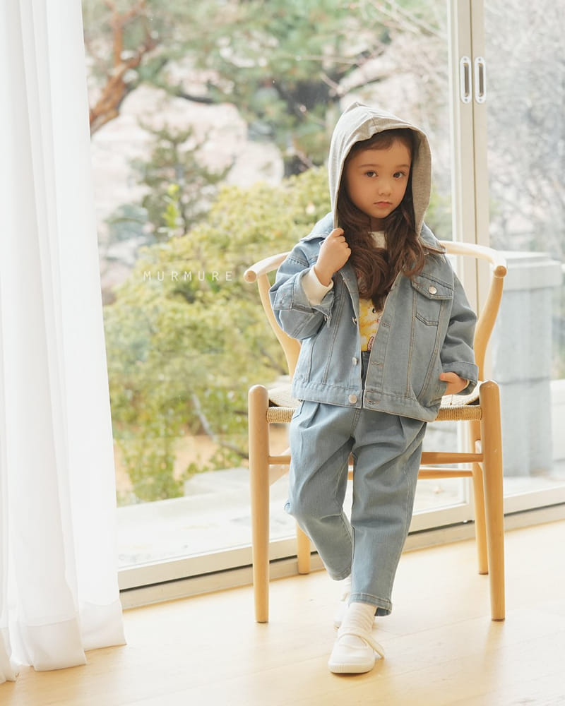 Murmure - Korean Children Fashion - #Kfashion4kids - Hoody Denim Jacket - 4