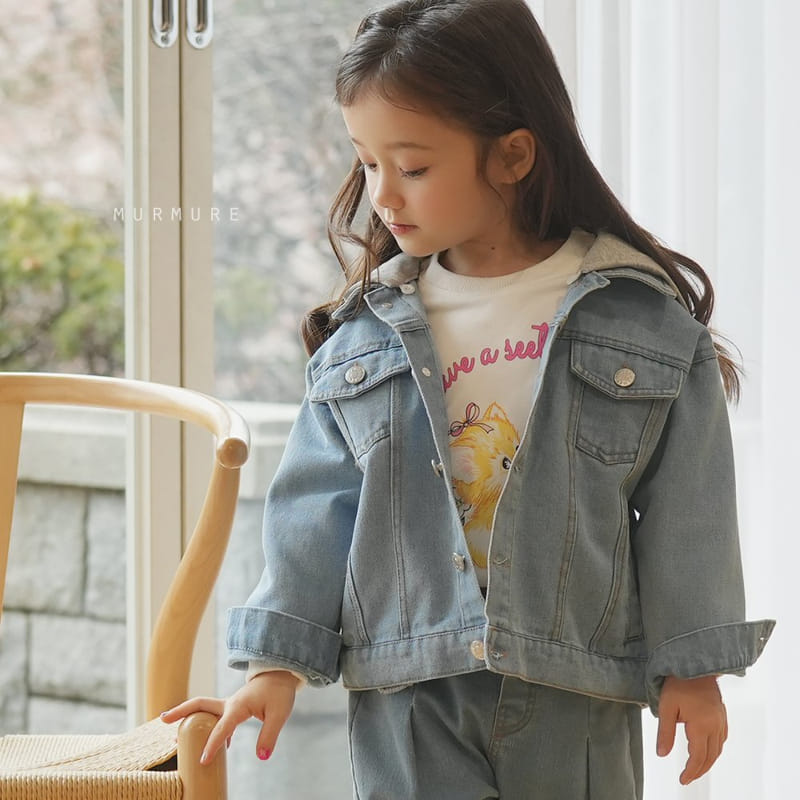 Murmure - Korean Children Fashion - #minifashionista - Hoody Denim Jacket - 6