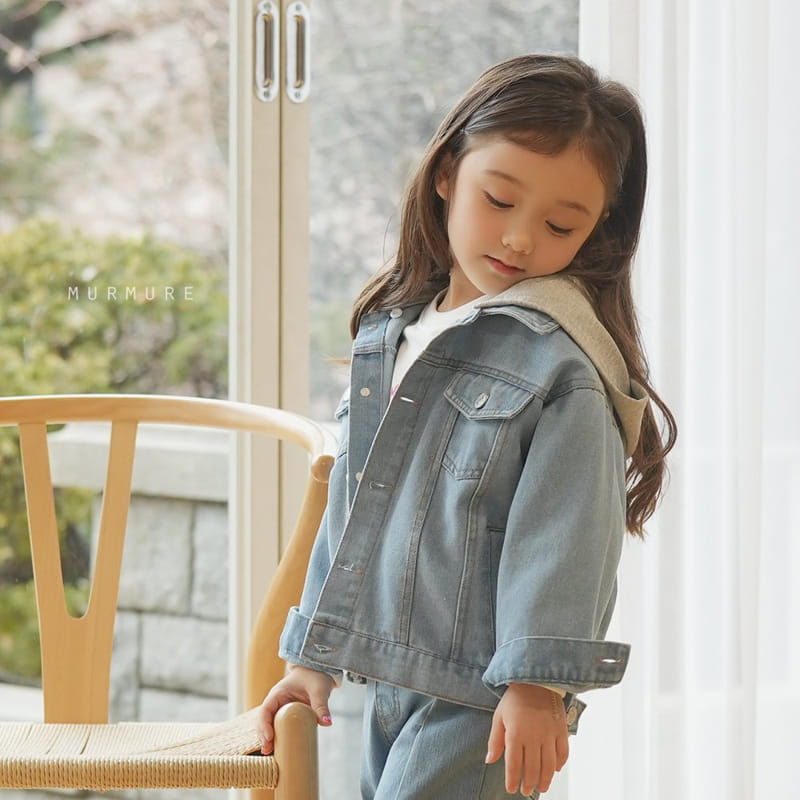 Murmure - Korean Children Fashion - #prettylittlegirls - Hoody Denim Jacket - 7