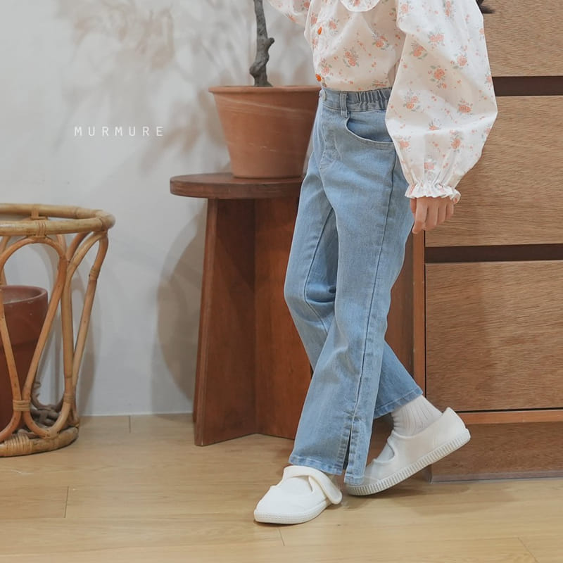 Murmure - Korean Children Fashion - #stylishchildhood - Slit Bootscut Jeans - 5