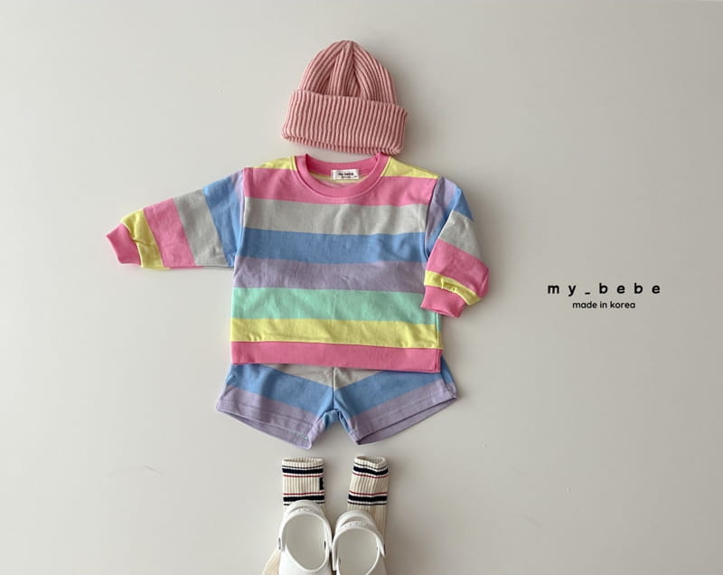 My Bebe - Korean Baby Fashion - #babyootd - Short Top Bottom Set - 6