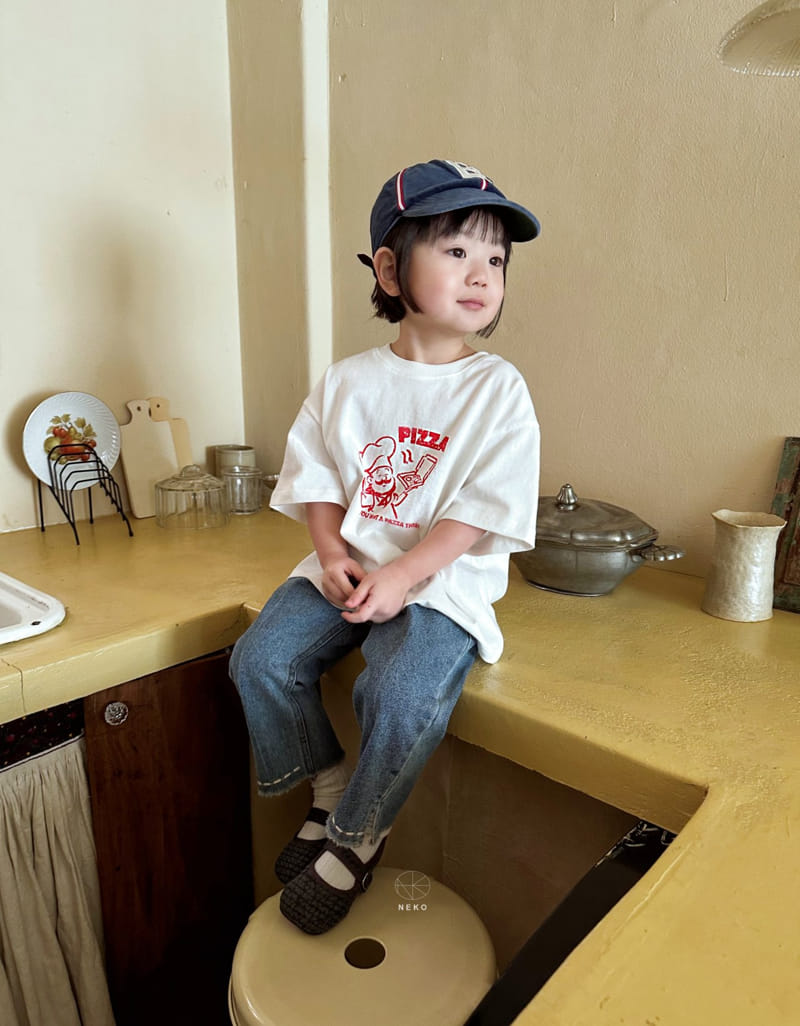 Neko - Korean Children Fashion - #kidsshorts - Pizza Tee