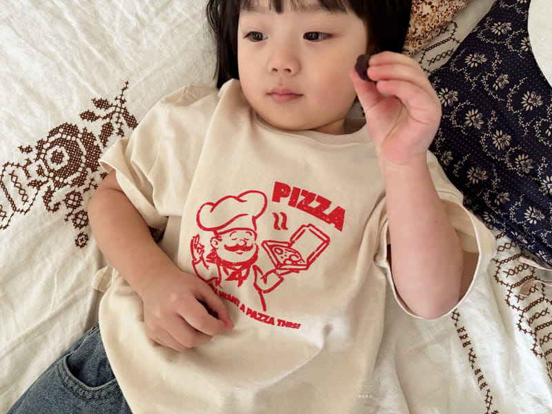 Neko - Korean Children Fashion - #magicofchildhood - Pizza Tee - 6