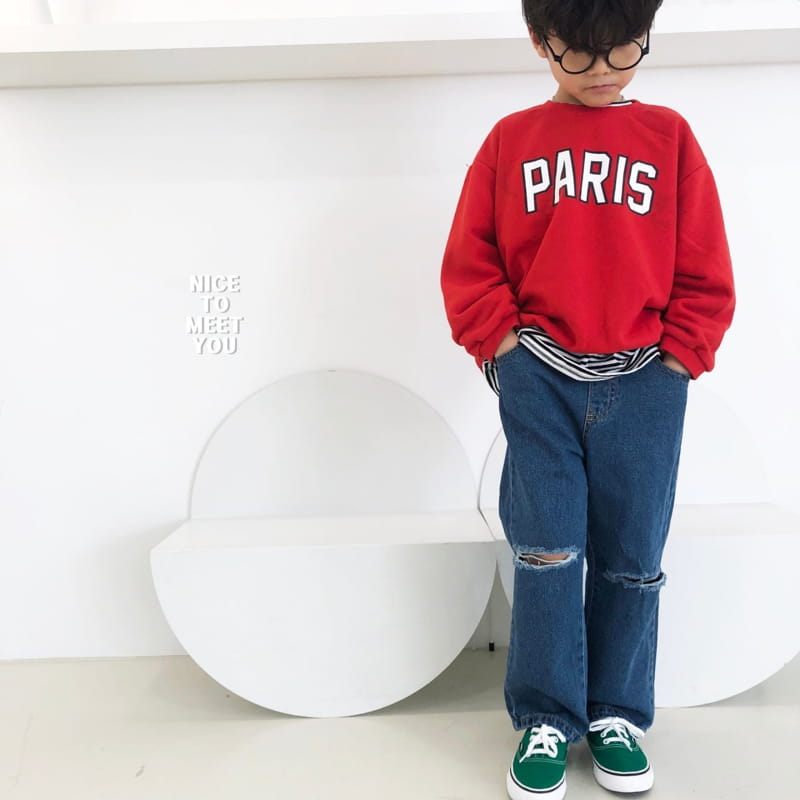 Nice To Meet You - Korean Children Fashion - #childofig - Paris Sweatshirt - 2