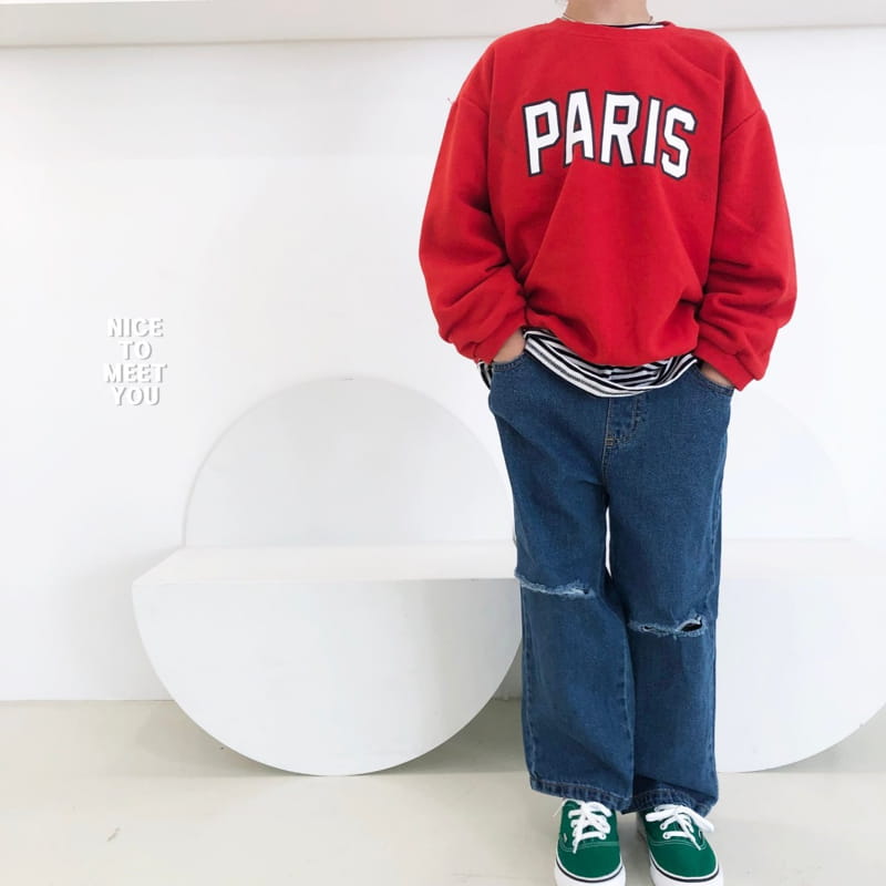 Nice To Meet You - Korean Children Fashion - #childofig - Paris Sweatshirt - 3