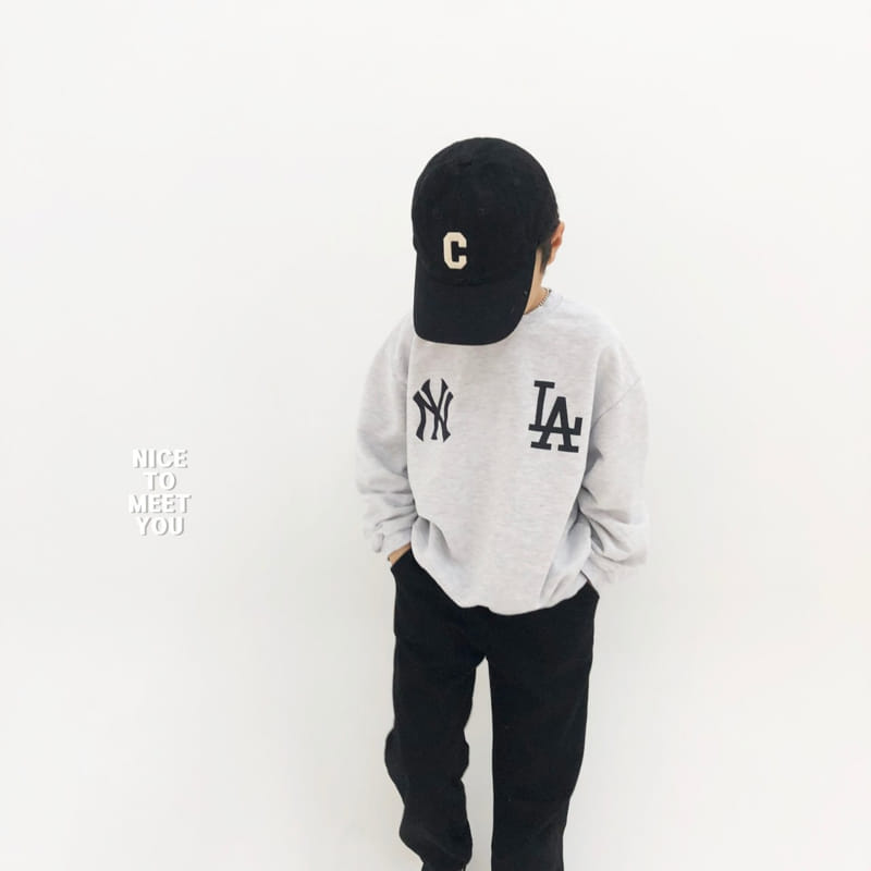 Nice To Meet You - Korean Children Fashion - #childofig - LA Sweatshirt
