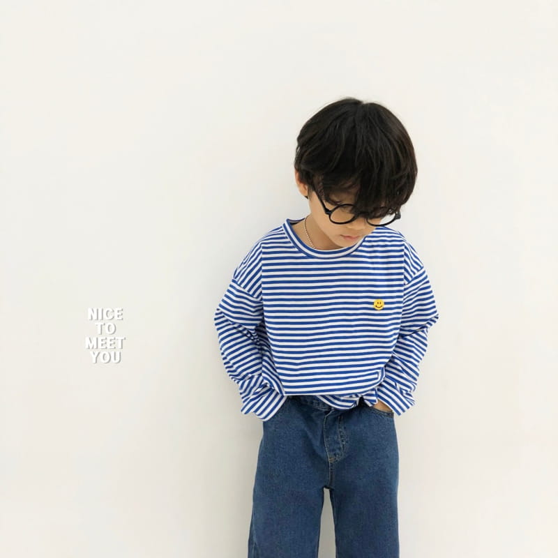 Nice To Meet You - Korean Children Fashion - #childofig - Smile Stripes Tee - 5