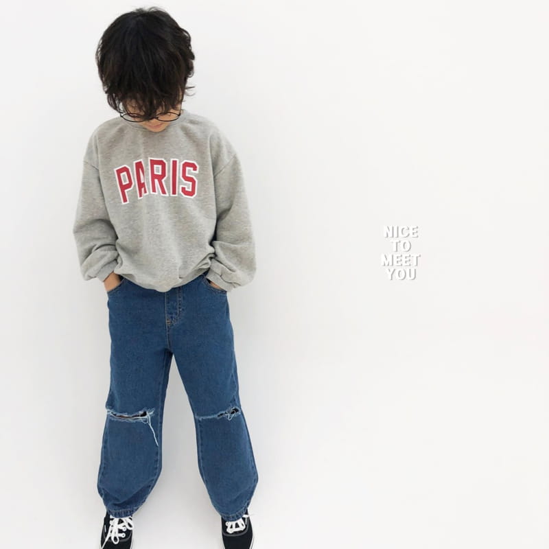 Nice To Meet You - Korean Children Fashion - #childofig - Paris Sweatshirt - 4
