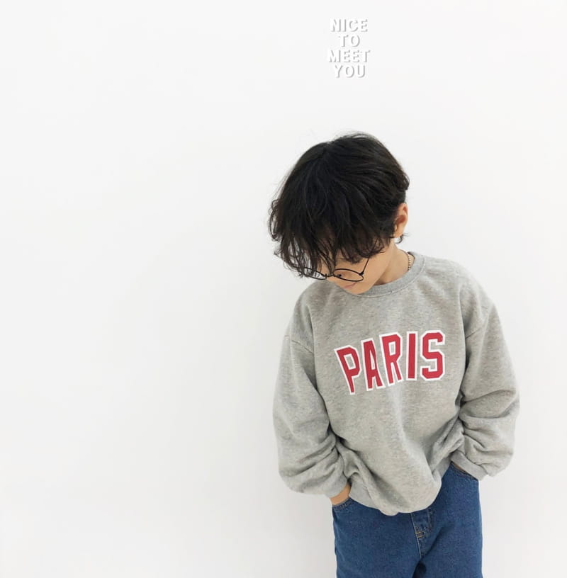 Nice To Meet You - Korean Children Fashion - #designkidswear - Paris Sweatshirt - 5