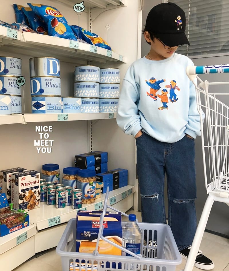 Nice To Meet You - Korean Children Fashion - #childrensboutique - Skate Board Sweatshirt - 4