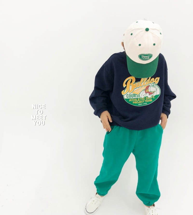 Nice To Meet You - Korean Children Fashion - #designkidswear - Bull Dog Sweatshirt