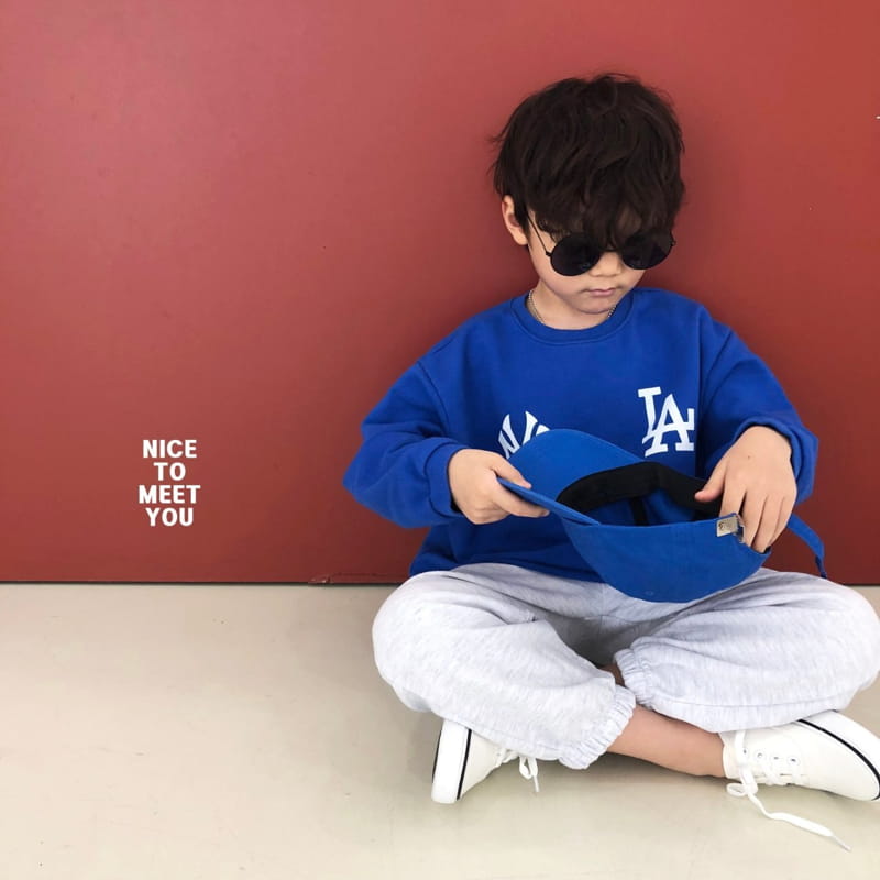Nice To Meet You - Korean Children Fashion - #designkidswear - LA Sweatshirt - 4