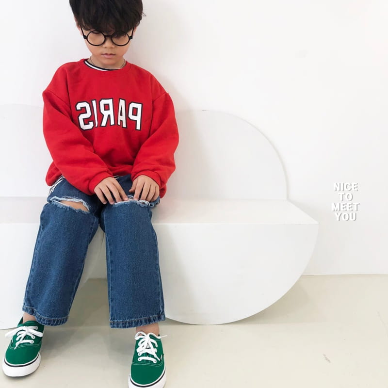 Nice To Meet You - Korean Children Fashion - #fashionkids - Paris Sweatshirt - 7