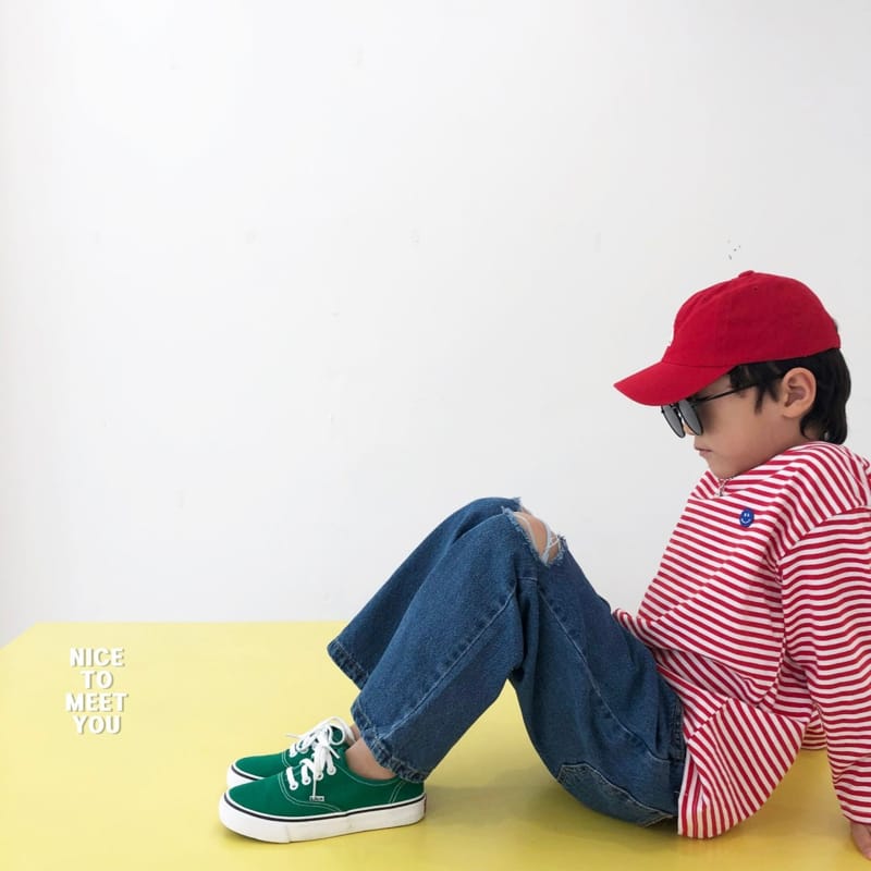 Nice To Meet You - Korean Children Fashion - #fashionkids - Smile Stripes Tee - 9