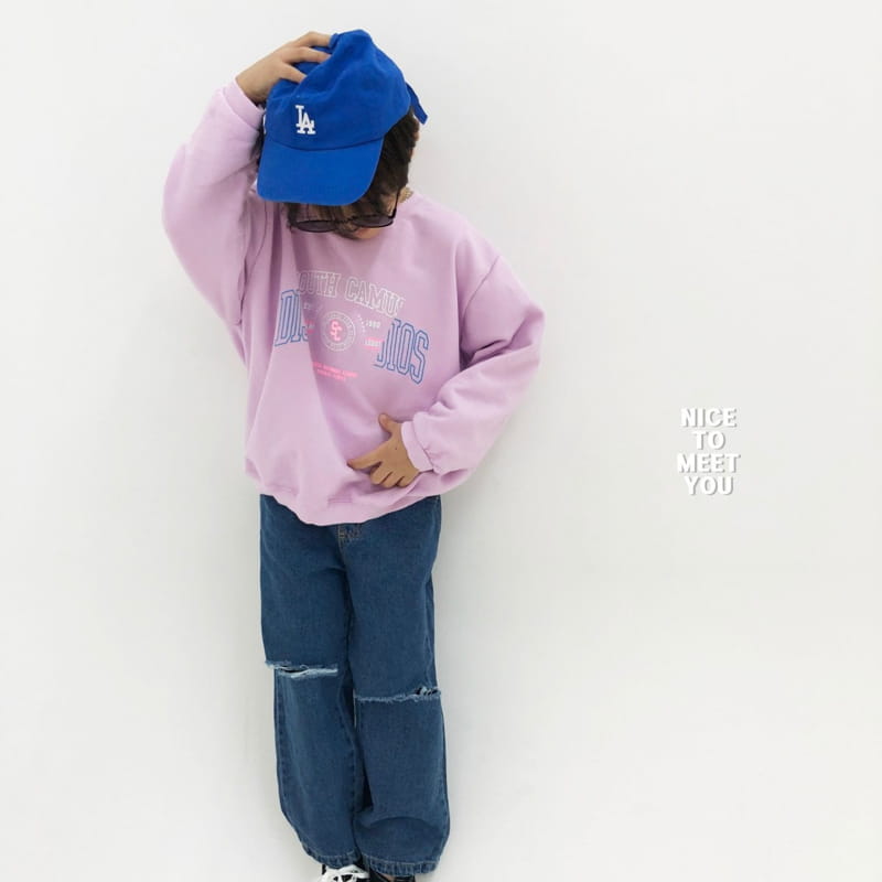 Nice To Meet You - Korean Children Fashion - #fashionkids - Champion Sweatshirt - 2