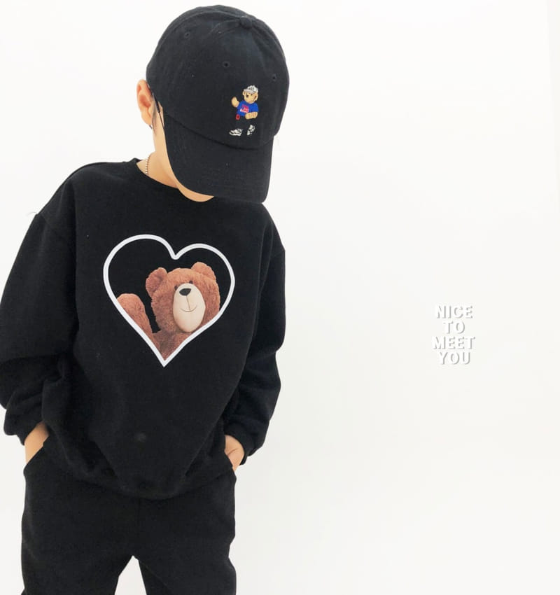 Nice To Meet You - Korean Children Fashion - #magicofchildhood - Heart Bear Sweatshirt - 2