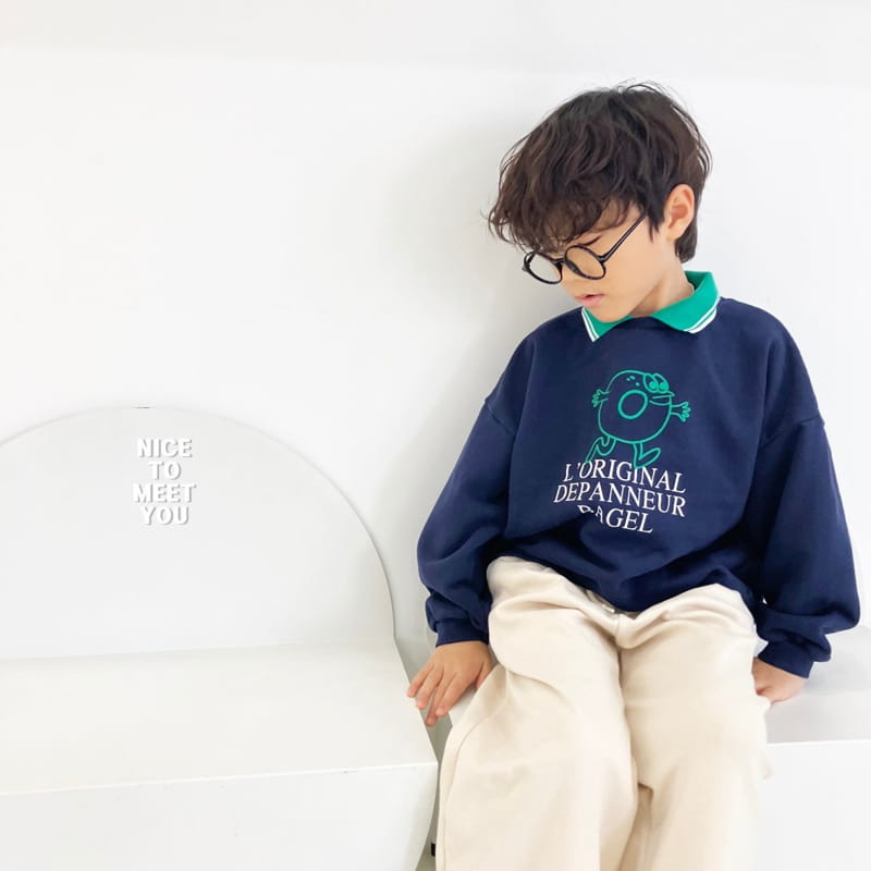 Nice To Meet You - Korean Children Fashion - #minifashionista - Bagle Sweatshirt