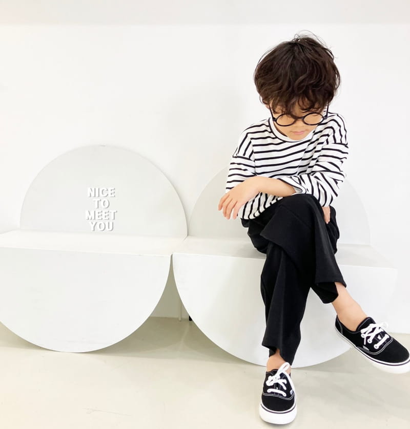 Nice To Meet You - Korean Children Fashion - #stylishchildhood - Kind Stripes Tee - 12