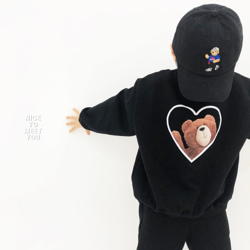Nice To Meet You - Korean Children Fashion - #stylishchildhood - Heart Bear Sweatshirt - 7