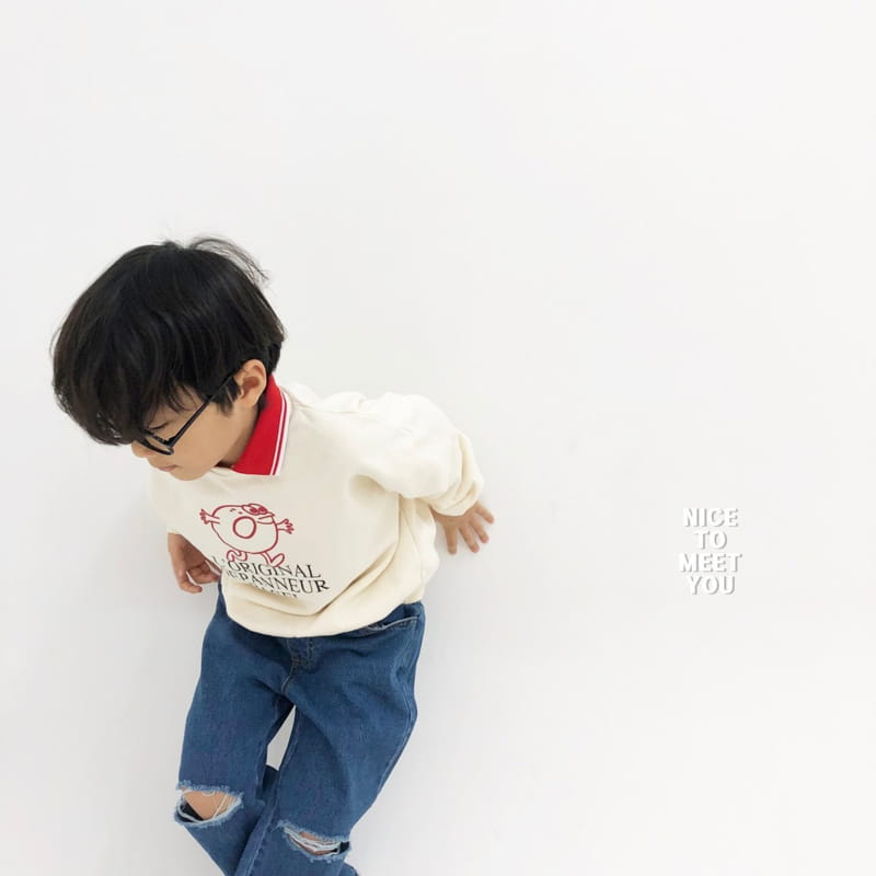 Nice To Meet You - Korean Children Fashion - #todddlerfashion - Bagle Sweatshirt - 4