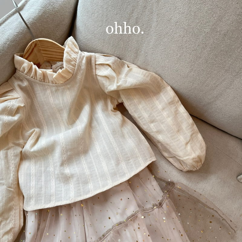Ohho - Korean Children Fashion - #kidzfashiontrend - Eyelet Frill Blouse - 4