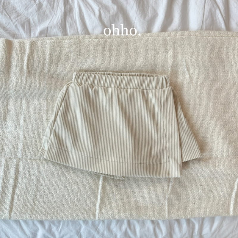 Ohho - Korean Children Fashion - #childofig - Rib Wrap Skirt Pants - 3