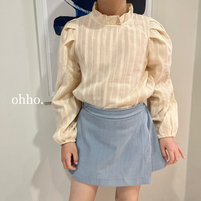 Ohho - Korean Children Fashion - #minifashionista - Eyelet Frill Blouse - 7