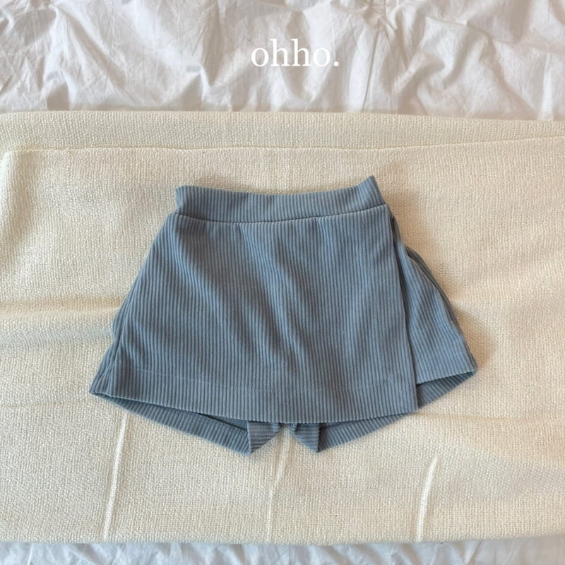 Ohho - Korean Children Fashion - #prettylittlegirls - Rib Wrap Skirt Pants