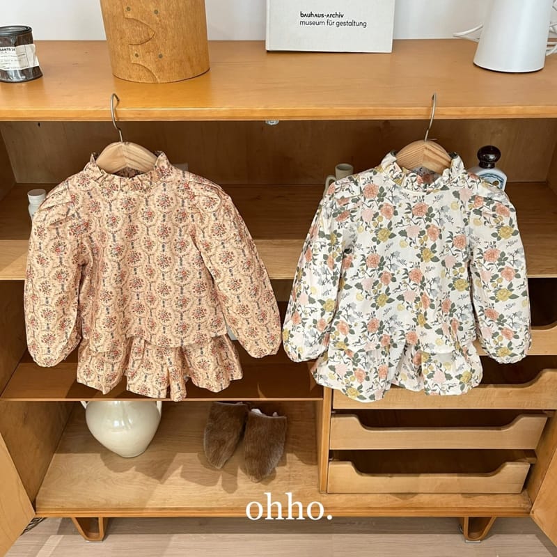Ohho - Korean Children Fashion - #toddlerclothing - Floral Blouse - 2